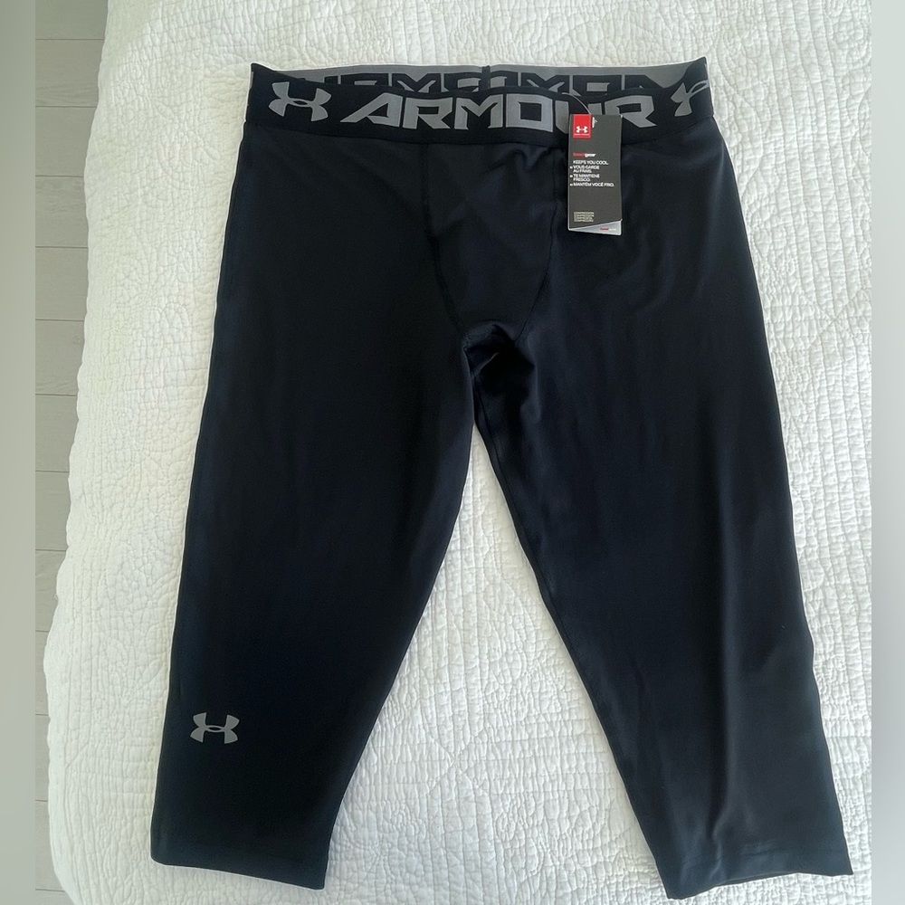 Men's HeatGear Armour Long Compression Shorts Black XXL